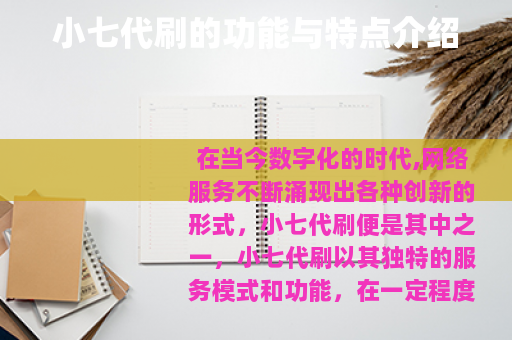 小七代刷的功能与特点介绍