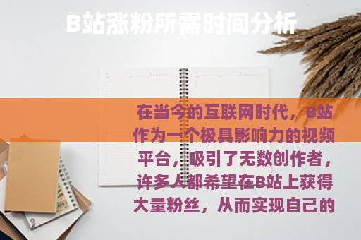 B站涨粉所需时间分析