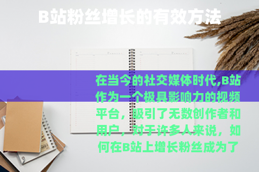 B站粉丝增长的有效方法