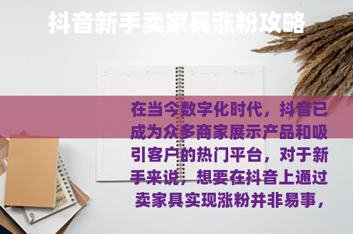 抖音新手卖家具涨粉攻略