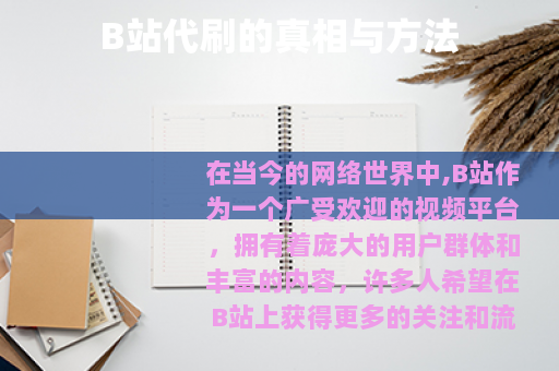 B站代刷的真相与方法