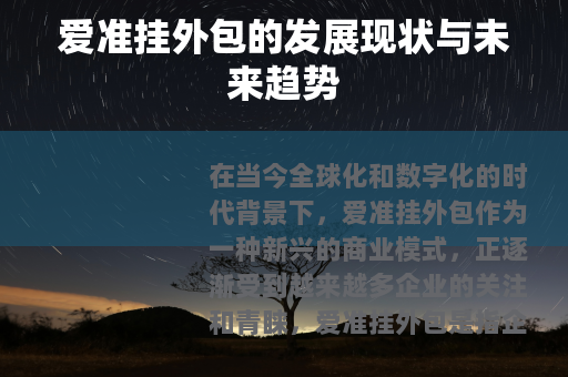 爱准挂外包的发展现状与未来趋势