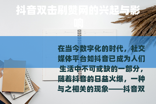 抖音双击刷赞网的兴起与影响