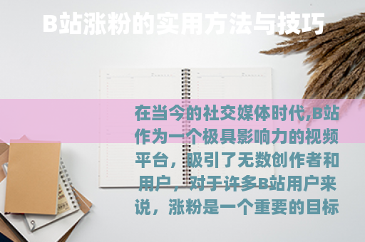 B站涨粉的实用方法与技巧